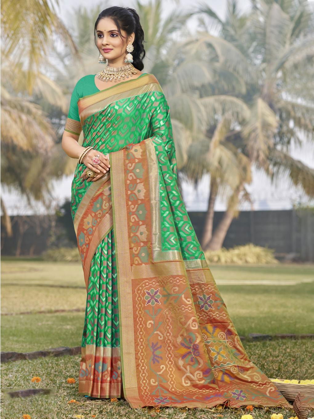 Pochampalli By Bunawat Silk Vol 1 Festive Wear Silk Saree Wholesale Price In Surat